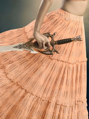 Sparkling Orange Sequin Work Art Silk Special Occasion Lehenga Choli