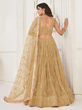 Enchanting Light Brown Sequins Net Festival Wear Lehenga Choli - Ethnic Plus In