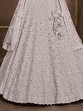Enchanting Light Purple Embroidered Net Lehenga Choli With Dupatta - Ethnic Plus In