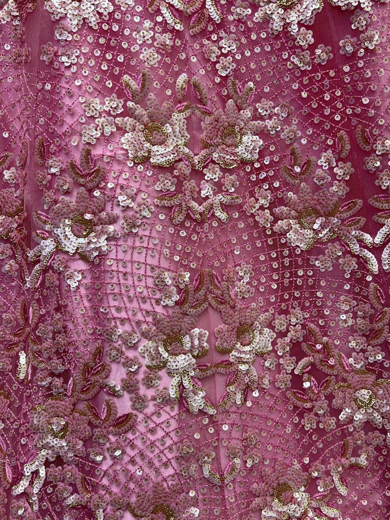 Excellent Pink Sequins Net Designer Lehenga Choli With Dupatta - Ethnic Plus In