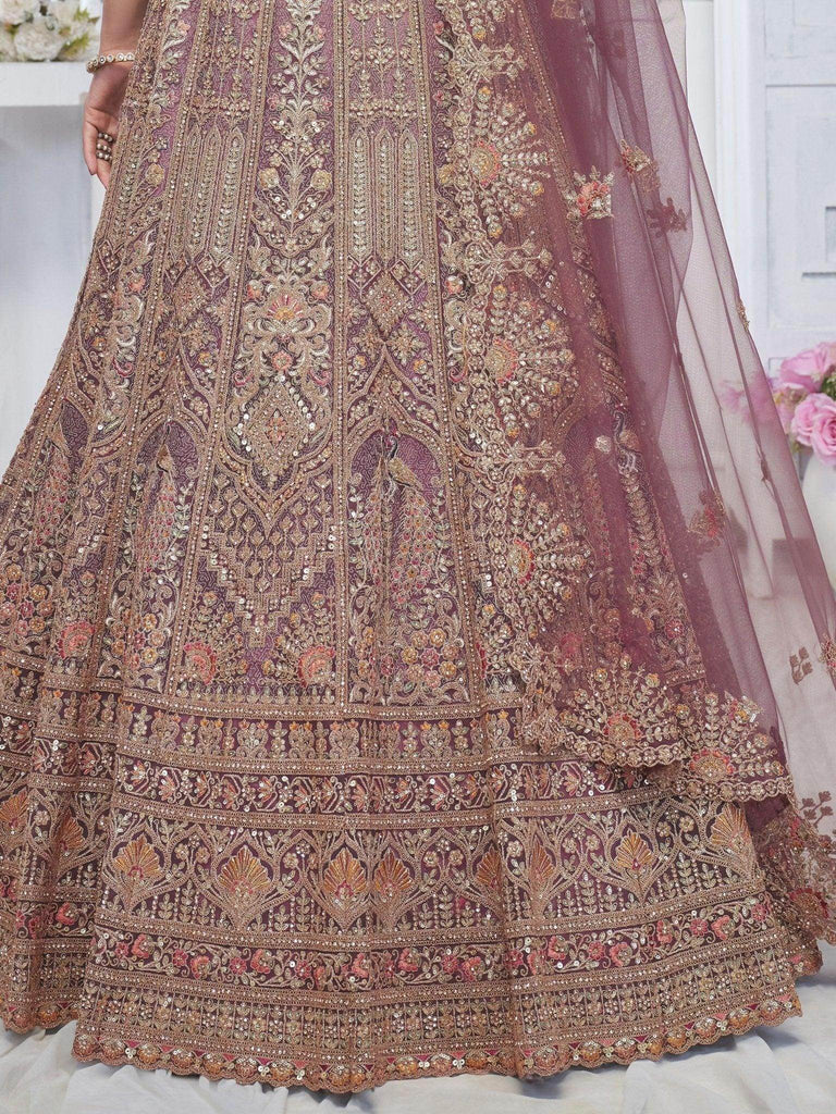 Fabulous Ivory Sequins Silk Bridesmaid Lehenga Choli With Dupatta - Ethnic Plus In