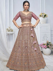 Fabulous Ivory Sequins Silk Bridesmaid Lehenga Choli With Dupatta - Ethnic Plus In