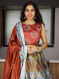 Fabulous Multi - Color Printed Art Silk Wedding Wear Lehenga Choli - Ethnic Plus In