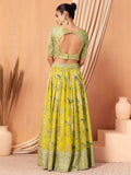 Fabulous Yellow Sequins Organza Haldi Wear Lehenga Choli With Dupatta - Ethnic Plus In