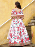 Fascinating Off White Floral Printed Art Silk Event Wear Lehenga Choli - Ethnic Plus In