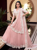 Fascinating Powder Pink Silk Thread Embroidery Bridesmaid Lehenga Choli - Ethnic Plus In