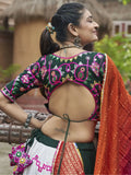 Fetching Multi Embroidered Rayon Navratri Lehenga Choli With Dupatta - Ethnic Plus In
