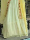Lovely Yellow Sequins Georgette Event Wear Lehenga Choli With Koti