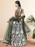 Glamorous Green Sequins Net Designer Lehenga Choli With Dupatta - Ethnic Plus In
