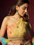 Glamorous Yellow Organza Function Wear Lehenga Choli With Dupatta - Ethnic Plus In