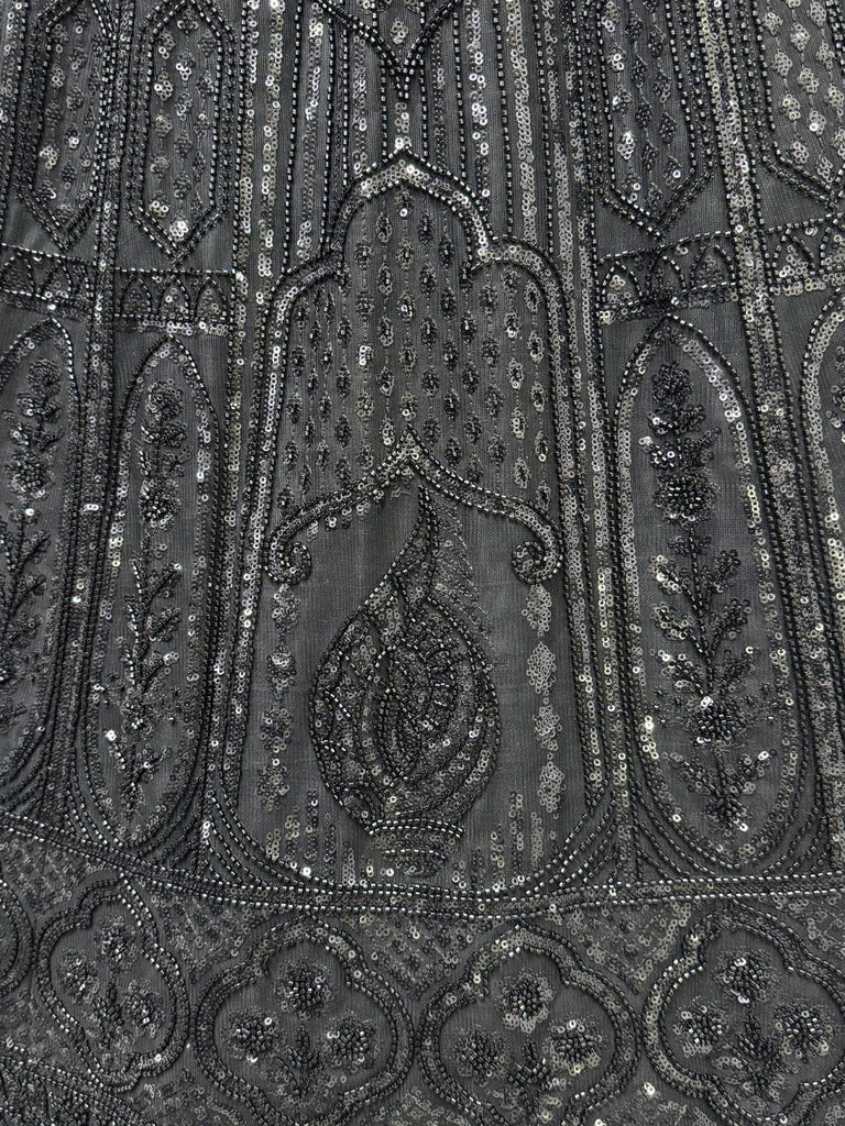 Gorgeous Black Hand Embroidery Net Sangeet Wear Lehenga With Blouse - Ethnic Plus In