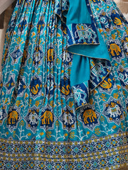 Gorgeous Blue Weaving Silk Engagement Wear Lehenga Choli - Ethnic Plus In