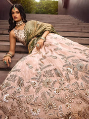 Gorgeous Cream Color Sequins Rayon Engagement Wear Lehenga Choli - Ethnic Plus In
