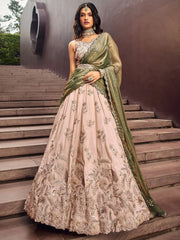 Gorgeous Cream Color Sequins Rayon Engagement Wear Lehenga Choli - Ethnic Plus In