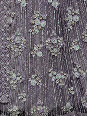 Gorgeous Lavender Sequins Net Bridesmaid Lehenga Choli With Dupatta - Ethnic Plus In