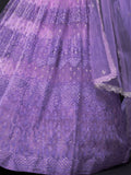 Gorgeous Purple Sequins Net Designer Lehenga Choli With Dupatta - Ethnic Plus In