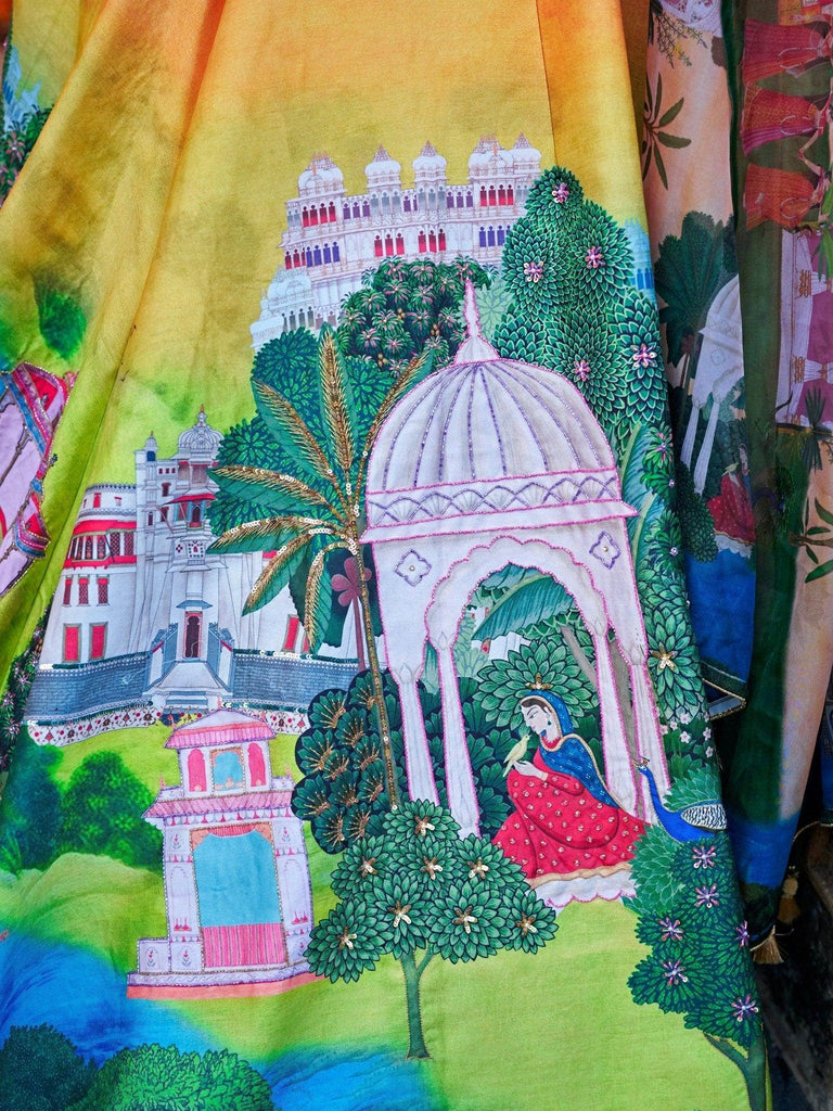 Gorgeous Yellow Printed Art Silk Traditional Lehenga Choli With Dupatta - Ethnic Plus In