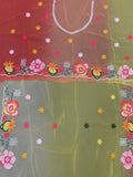 Gorgeous Yellow Thread Embroidered Georgette Casual Wear Saree