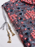 Grey Semi-Stitched Myntra Lehenga & Unstitched Blouse with Dupatta
