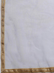 Grey Semi-Stitched Myntra Lehenga & Unstitched Blouse with Dupatta