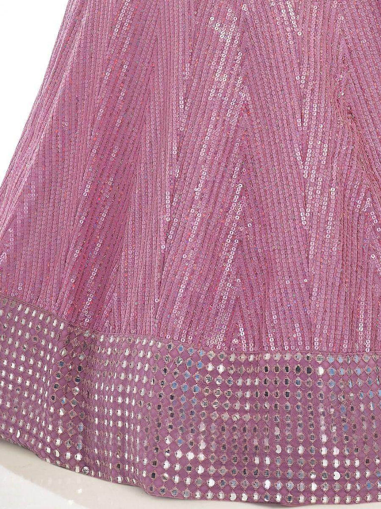 Enchanting Purple Heavy Embroidery Georgette Lehenga Choli
