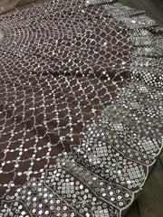 Glamorous Brown Sequined Work Fancy Sangeet look Lehenga Choli
