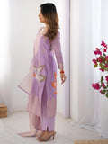 Impressive Lilac Floral Print Organza Festival Wear Pant Suit - Ethnic Plus In
