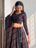 Incredible Black Sequins Georgette Party Wear Lehenga Choli - Ethnic Plus In