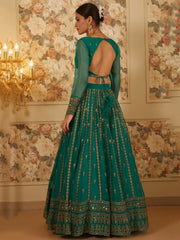 Incredible Green Sequins Organza Festival Wear Lehenga Choli - Ethnic Plus In