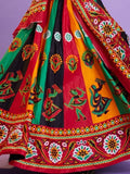 Dazzle Multi-Colour Hand-Block Pure Cotton Navratri Lehenga Choli