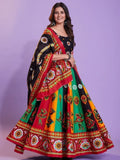 Dazzle Multi-Colour Hand-Block Pure Cotton Navratri Lehenga Choli