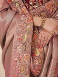 Precious Pink Sequins Viscose Silk Engagement Wear Saree