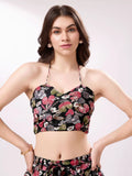 Fascinating Black Digital Printed Cotton Western Co-Ord Set