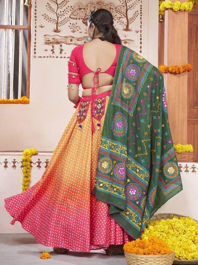 Amazing Yellow Digital Printed Rayon Navratri Lehenga Choli