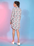 Mesmerizing White Floral Printed Cotton Short Co-Ord Set
