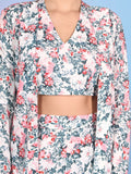 Mesmerizing White Floral Printed Cotton Short Co-Ord Set