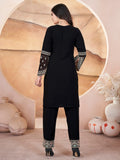 Beautiful Black Embroidered Georgette Pakistani Suit With Dupatta