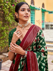 Fascinating Maroon Digital Printed Silk Lehenga Choli With Dupatta