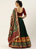 Alluring Green Patola Print Silk Festival Wear Lehenga Choli