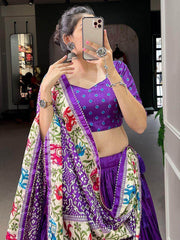 Ultimate Purple Patola Print Dola Silk Festival Lehenga Choli