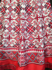 Wonderful White Patola Printed Silk Festival Wear Gown With Dupatta