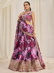 Lovely Baby Pink Sequins Organza Event Wear Lehenga Choli With Dupatta - Ethnic Plus In