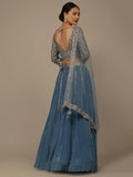 Lovely Blue Sequins Georgette Bridesmaid Lehenga Choli With dupatta - Ethnic Plus In