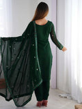 Lovely Green Thread Embroidered Festival Wear Pant Suit - Ethnic Plus In