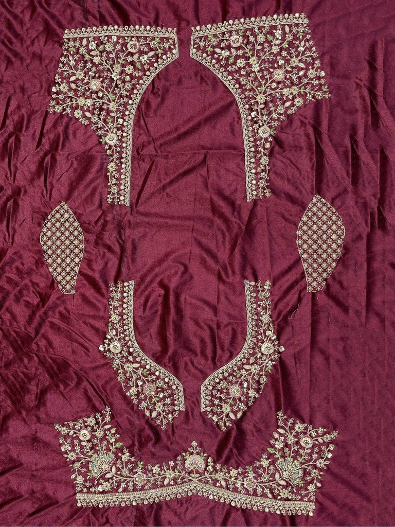 Lovely Pink Embroidered Velvet Bridal Lehenga Choli With Dupatta - Ethnic Plus In