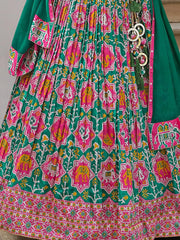 Magnetic Green Weaving Silk Wedding Wear Lehenga Choli With Dupatta - Ethnic Plus In
