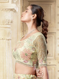 Majestic Yellow Color Sequins Work Net Event Wear Lehenga Choli - Ethnic Plus In