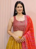 Majestic Yellow Embroidered Traditional Lehenga Choli - Ethnic Plus In