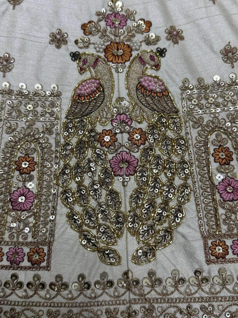 Marvelous Off - White Silk Bridal Lehenga Choli With Double Dupatta - Ethnic Plus In