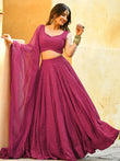 Marvelous Pink Sequins Event Wear Lehenga Choli With Net Dupatta - Ethnic Plus In